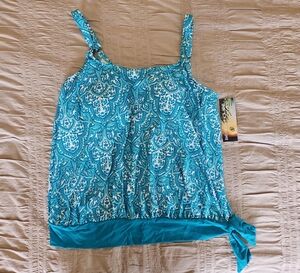 Blue Paisley Women's Tankini Top